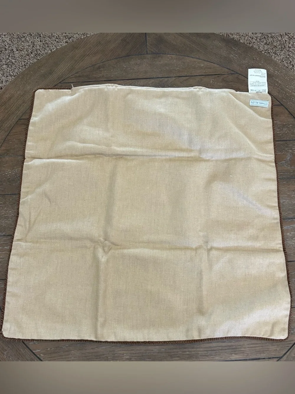 VTG Ethan Allen Tartan Plaid Wool Cotton Euro Sham Set of 2  25x25 Made in USA